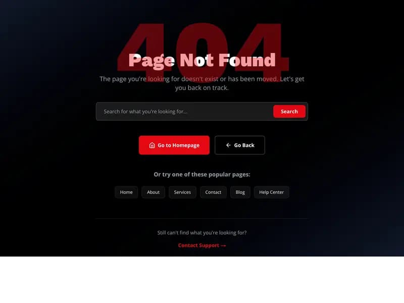 404 Error Page
